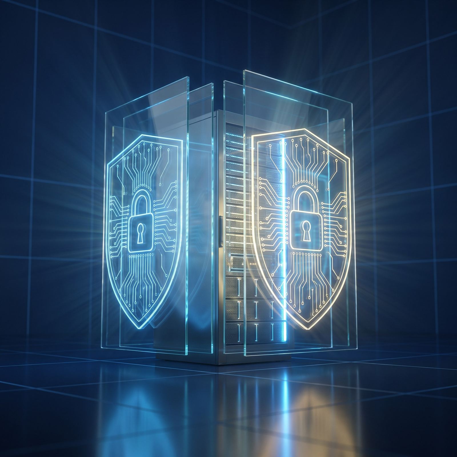 Représentation conceptuelle du durcissement d'un système d'exploitation avec couches de protection multiples