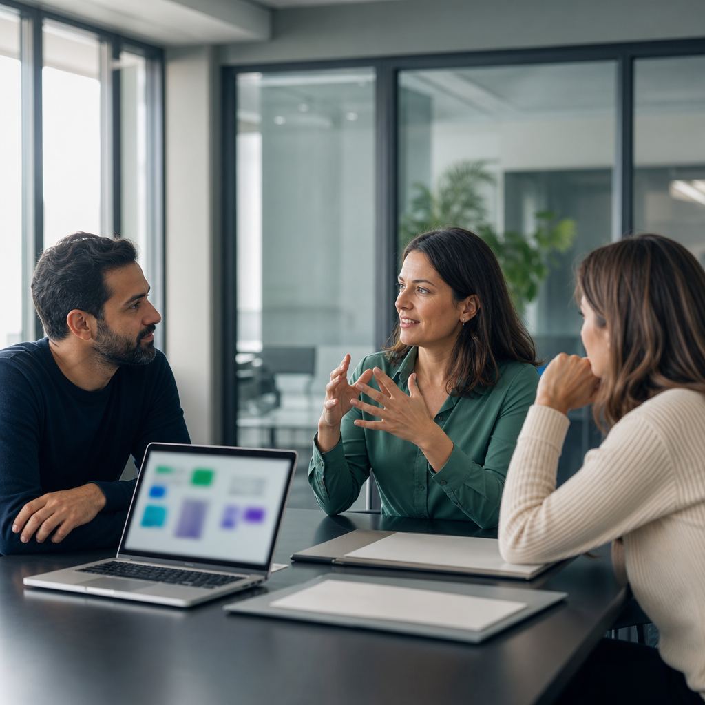Équipe projet assurance en atelier de cadrage